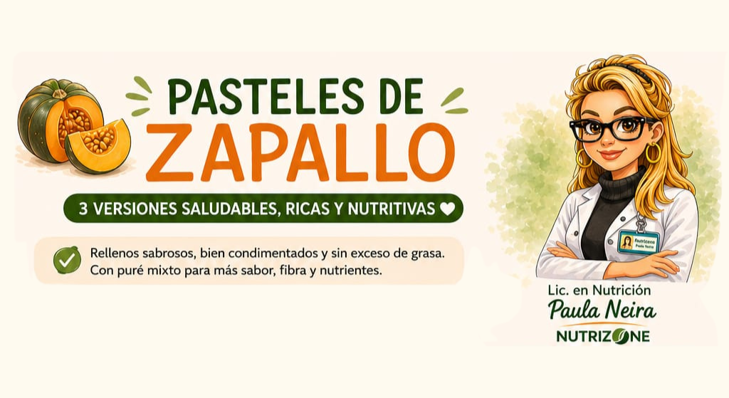 Pasteles de Zapallo (3 versiones saludables, ricas y nutritivas)