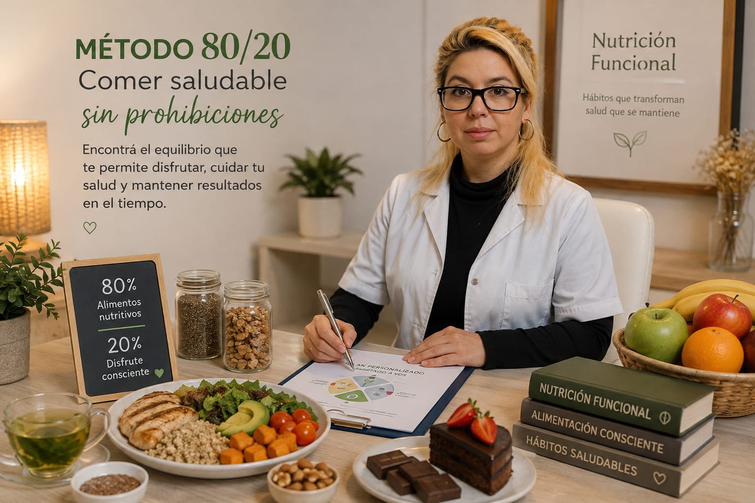 Método 80/20: comer saludable sin prohibiciones