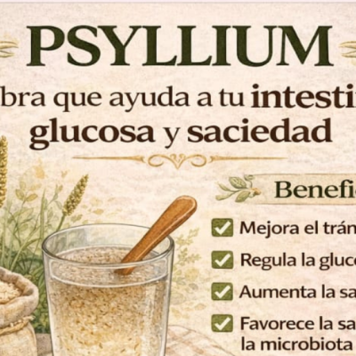 Psyllium (La fibra que ayuda a tu intestino, glucosa y saciedad)